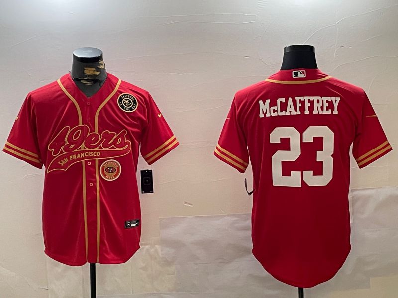 Men San Francisco 49ers #23 Mccaffrey Red Joint Name 2024 Nike Limited NFL Jersey style 12096->san francisco 49ers->NFL Jersey